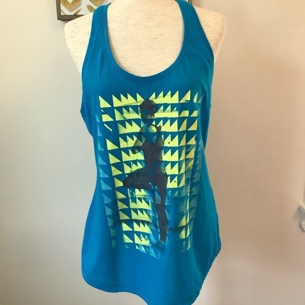 Tek Gear yoga racer back workout tank size Large